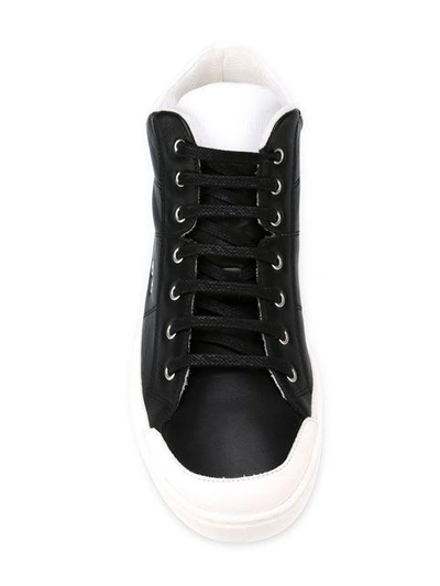 Shop Moschino Logo Hi-top Sneakers