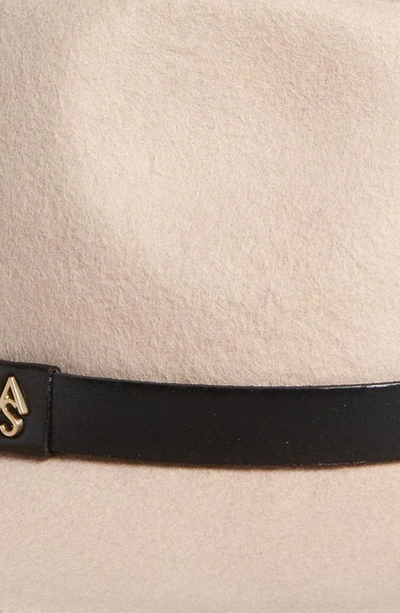 Allsaints Rivet Logo Fedora In Taupe Warm Bass
