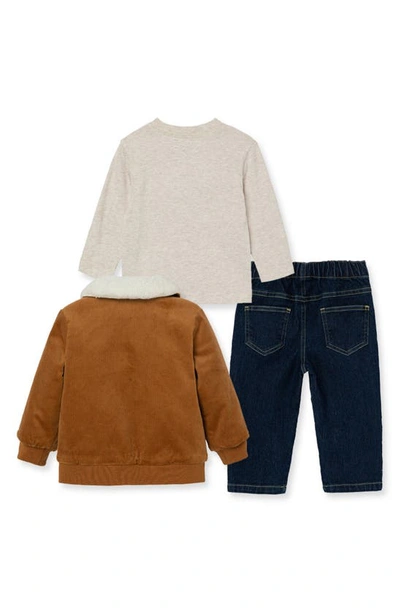 Shop Little Me Kids' Shirt, Jacket & Pants Set In Blue