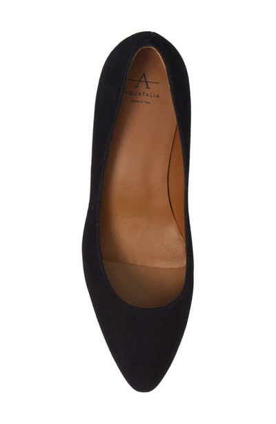 Shop Aquatalia Pasha Pump In Navy Suede