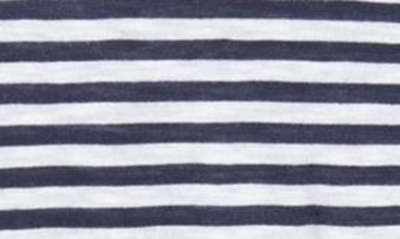 Shop Caslon Long Sleeve Crewneck T-shirt In Navy- White Brooke Stripe