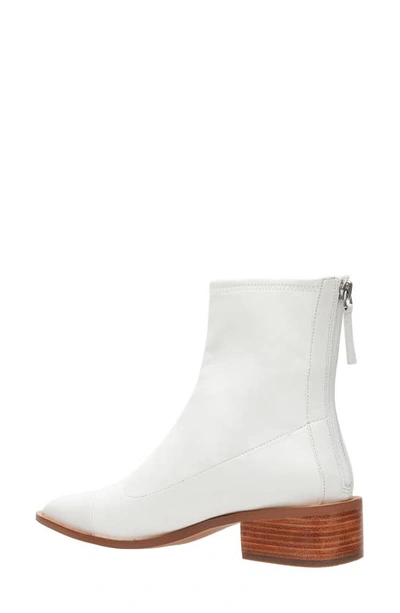 Linea Paolo Venata Block Heel Bootie In Eggshell