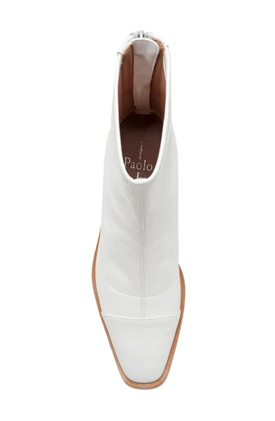 Linea Paolo Venata Block Heel Bootie In Eggshell