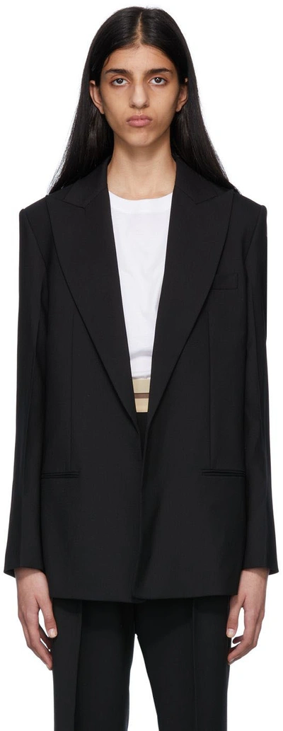 Shop Helmut Lang Black Virgin Wool Blazer In Black - 001