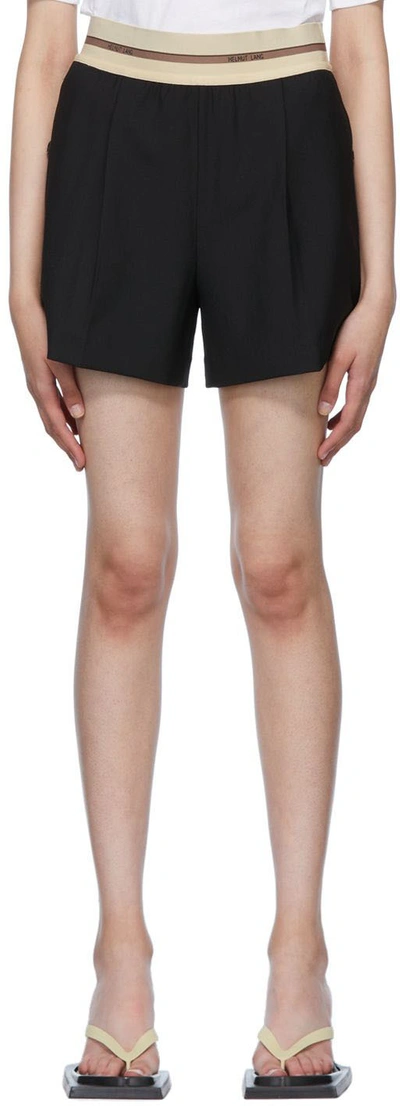 Shop Helmut Lang Black Pull On Shorts In 1 Black