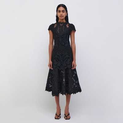 Shop Jonathan Simkhai Signature Laura Lace Dress In Black