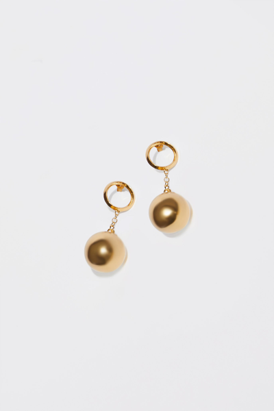 Shop Jonathan Simkhai Moon Drop Earrings In Gold