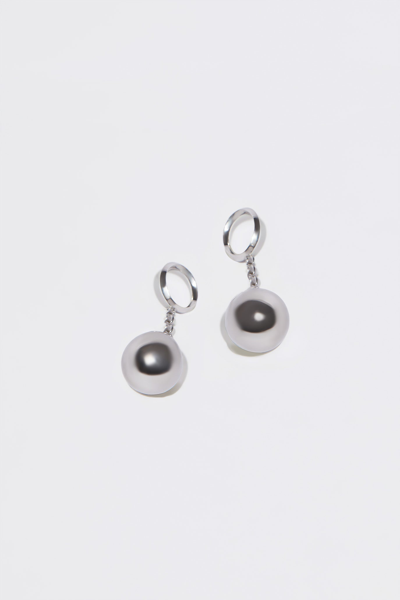 Shop Jonathan Simkhai Moon Drop Earrings In Silver