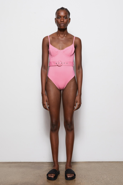 Shop Jonathan Simkhai Noa Swim One Piece In Flamingo