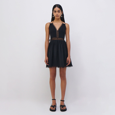 Shop Jonathan Simkhai Trista Summer Lace Mini Dress In Black