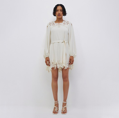 Shop Jonathan Simkhai Avra Mini Dress In Ivory