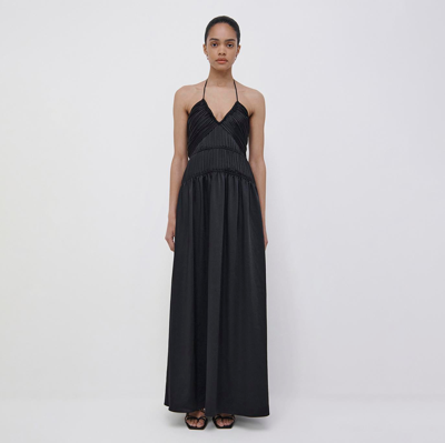 Shop Jonathan Simkhai Clementine Leisure Dressing Gown In Black