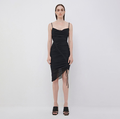 Shop Jonathan Simkhai Trixie Mesh Mini Dress In Black