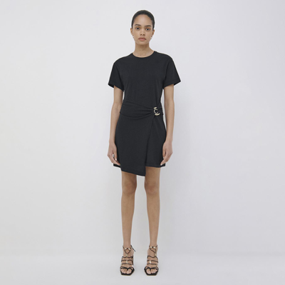 Shop Jonathan Simkhai Levin Organic Mini Dress In Black