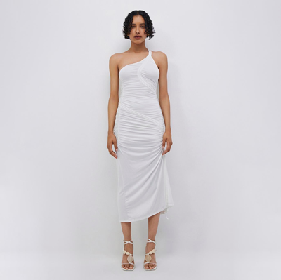 Shop Jonathan Simkhai Jessica Midi Dress In White