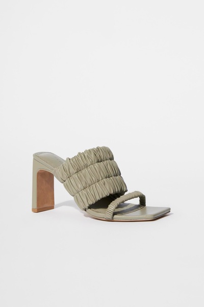 Shop Jonathan Simkhai Felix Elastic Mules In Fossil