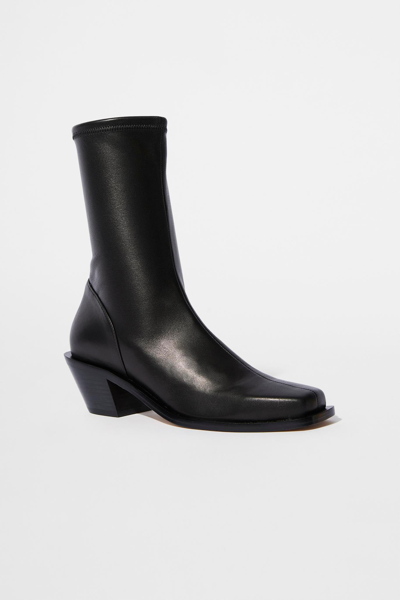 Shop Jonathan Simkhai Livvy Vegan Leather Heeled Boots In Black