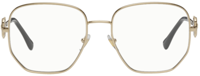 Shop Versace Gold Medusa Biggie Glasses In 1002