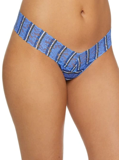 Shop Hanky Panky Signature Lace Low Rise Printed Thong In New Prep