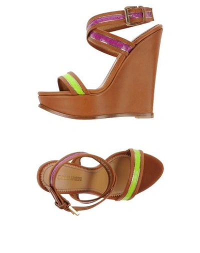 Dsquared2 Sandals In Camel