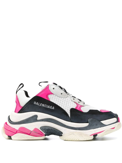 Shop Balenciaga Triple S Sneakers In 白色