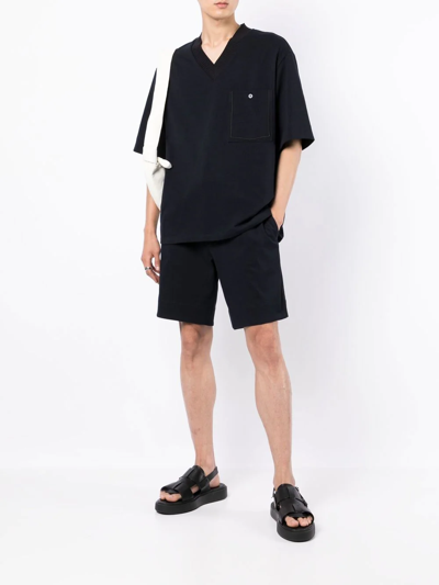 3.1 Phillip Lim Contrast-trim T-shirt In Blue