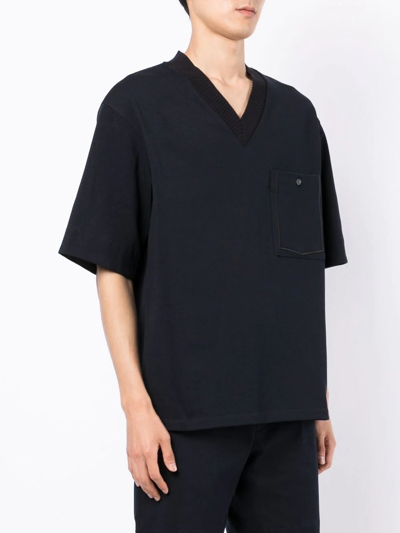3.1 Phillip Lim Contrast-trim T-shirt In Blue