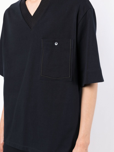 3.1 Phillip Lim Contrast-trim T-shirt In Blue