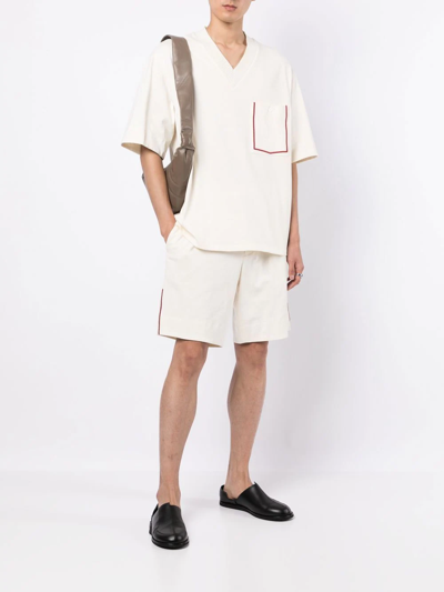 3.1 Phillip Lim Side-stripe Sweatshorts In White