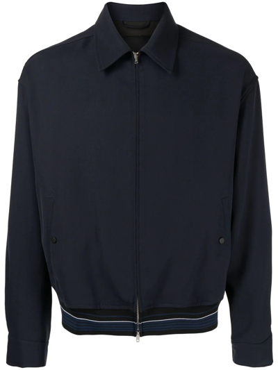 3.1 Phillip Lim Stripe-trim Shirt Jacket In Blue