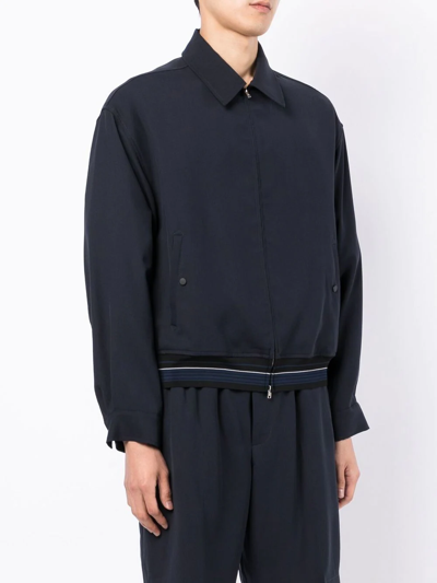 3.1 Phillip Lim Stripe-trim Shirt Jacket In Blue