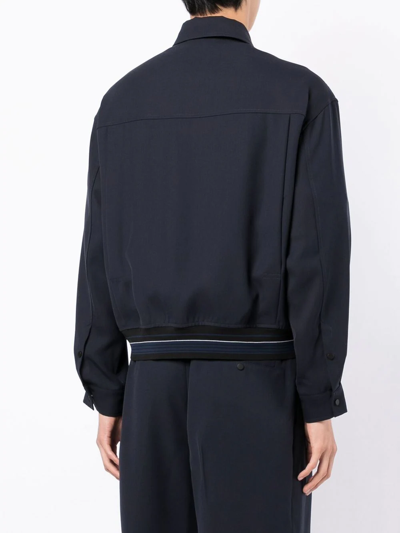 3.1 Phillip Lim Stripe-trim Shirt Jacket In Blue