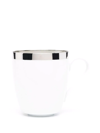 Fürstenberg Treasure Platinum Coup-shaped Coffee Mug In White