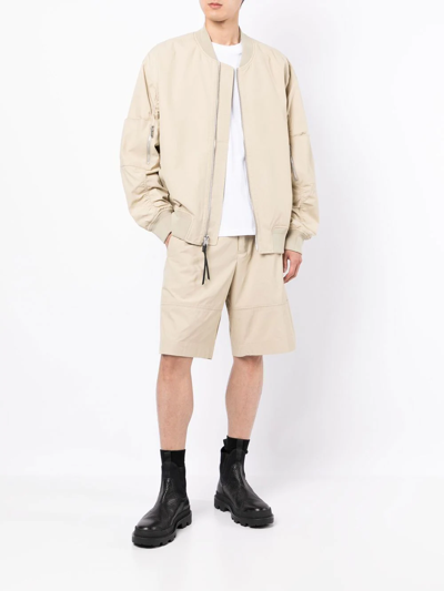3.1 Phillip Lim Zip-front Bomber Jacket In Neutrals