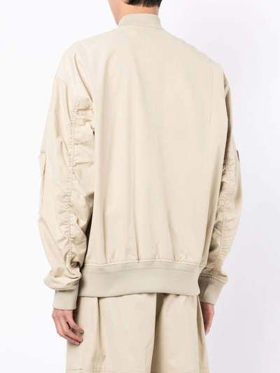 3.1 Phillip Lim Zip-front Bomber Jacket In Neutrals