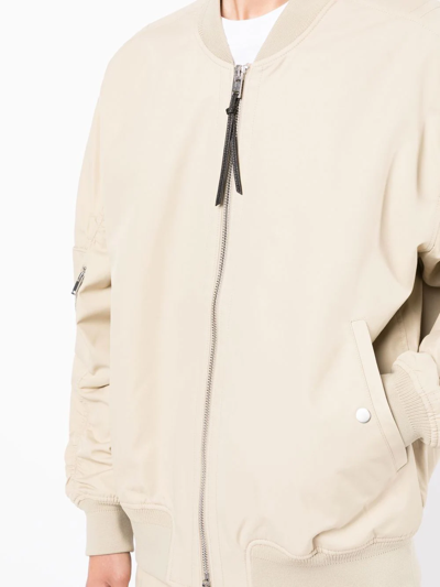 3.1 Phillip Lim Zip-front Bomber Jacket In Neutrals
