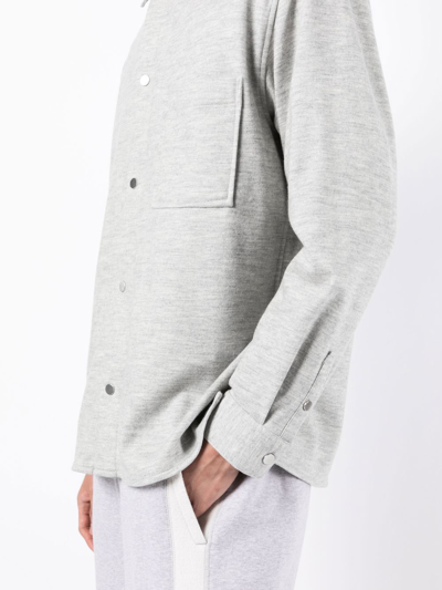 Shop 3.1 Phillip Lim / フィリップ リム Point-collar Flannel Shirt In Grey