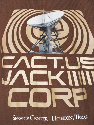 Shop Nike X Cactus Jack Graphic-print T-shirt In Brown