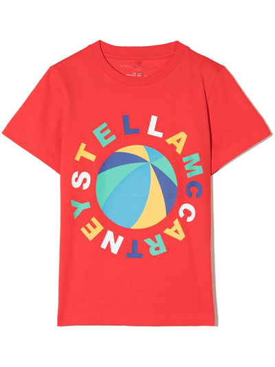 Shop Stella Mccartney Logo-print T-shirt In Red