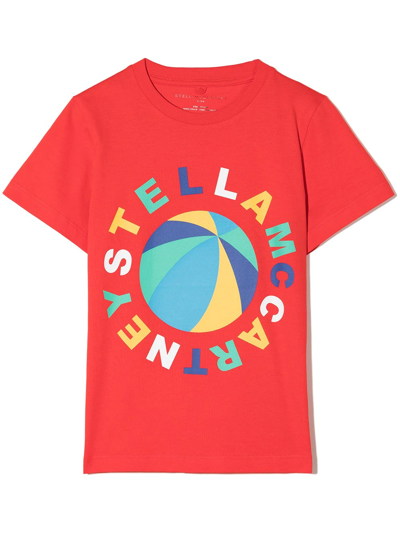 Stella Mccartney Logo-print Cotton T-shirt In Red
