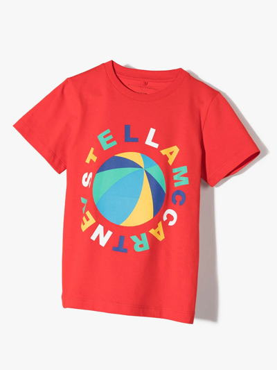 Stella Mccartney Logo-print Cotton T-shirt In Red