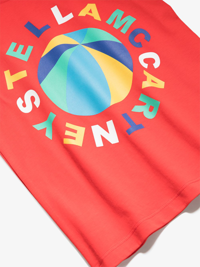 Stella Mccartney Logo-print Cotton T-shirt In Red