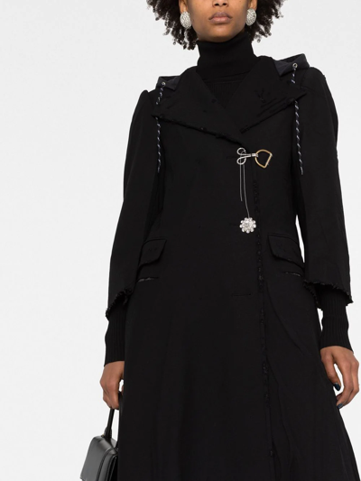 Shop Balenciaga Diy Hooded Coat In 黑色