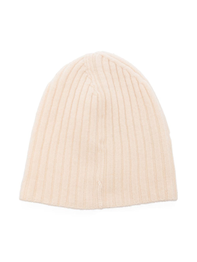 Shop Jil Sander Ribbed Knitted Beanie In 中性色