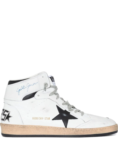 Shop Golden Goose Star-patch Lace-up Sneakers In White