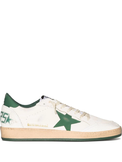 Shop Golden Goose Star-patch Lace-up Sneakers In White