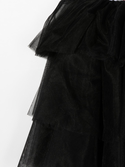 Shop Chiara Ferragni Logo-waistband Tutu Skirt In 0050 Black