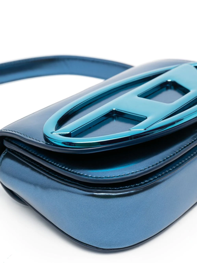 Diesel 1dr Logo Plaque Shoulder Bag In Blue