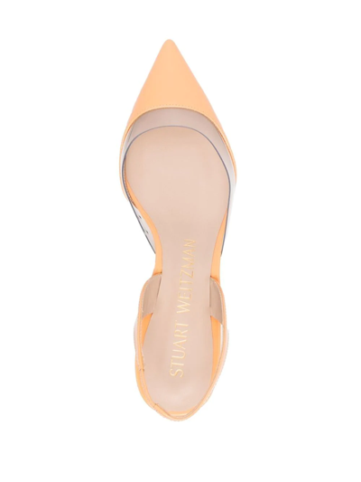 Stuart Weitzman Lucite Sculpt Pumps In 橘色