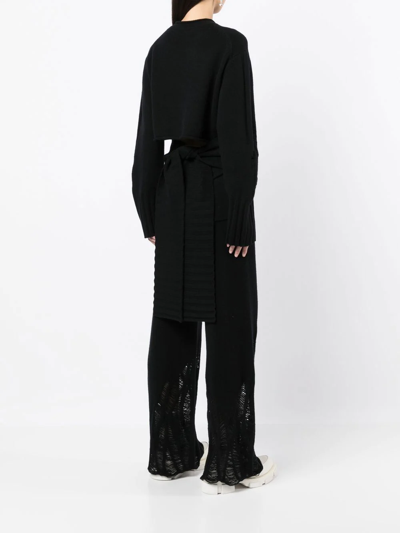 Dion Lee Distressed-finish Long-sleeved Jumper In Black